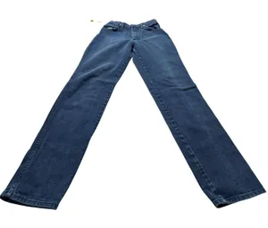 Vintage Wrangler High Rise Straight Leg Jeans Blue USA Made 12NBPRB 7/8 x 36 thumbnail 1