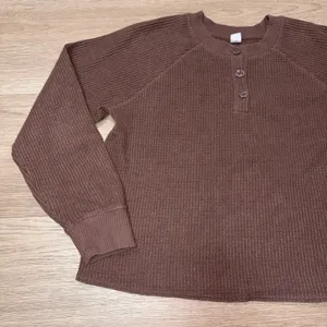 Old Navy Womens Brown Thermal Waffle Long Sleeve Medium thumbnail 6