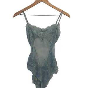 Skims Skims Ultra Fine Lace Teddy in Denim Small New without tags thumbnail 5