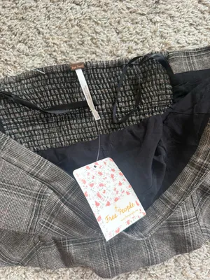 Free People NEW Out West Plaid Corset Top thumbnail 3