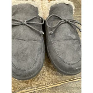 Vionic Claribel Faux Fur Lined Slippers Slate Grey Suede Orthotic Womens 9.5 M thumbnail 3
