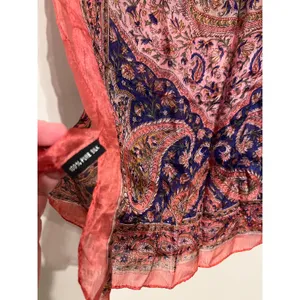 100% silk paisley print scarf made in India thumbnail 2