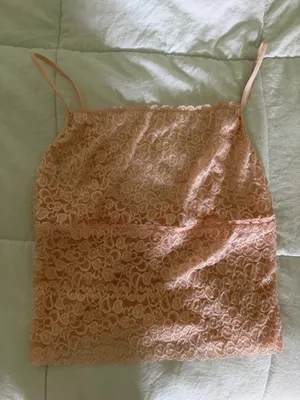 Pink heart lace cami Size M thumbnail 7