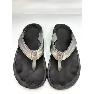 Olukai Ohana Water-Friendly Thong Sandals Women’s US 8 Silver Slip On Flip Flop thumbnail 3
