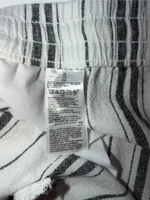 Old Navy Striped Linen-Blend Pull-On Shorts (XL) thumbnail 3