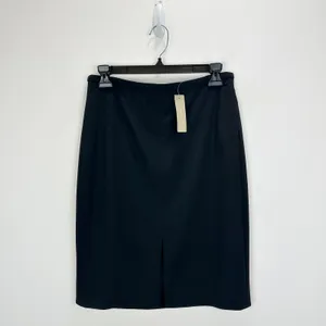 J.Crew Pencil Knee Length Skirt Italian Bi Stretch Wool Black $168 US 4 NWT thumbnail 3