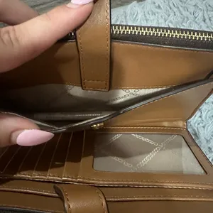 Michael Kors Pink and Brown Clutch Wristlet thumbnail 3