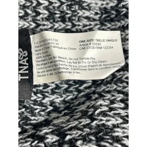 Aritzia TNA Black Marled Knit Cozy Cable Wrap Winter Infinity Neck Scarf OS thumbnail 4