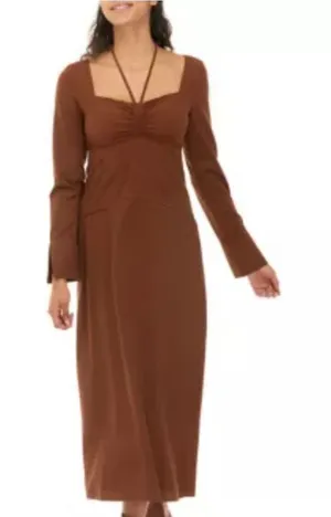 MOON RIVER Women's Long Sleeve Open Back Midi Dress. Size‎ M. NWT thumbnail 1