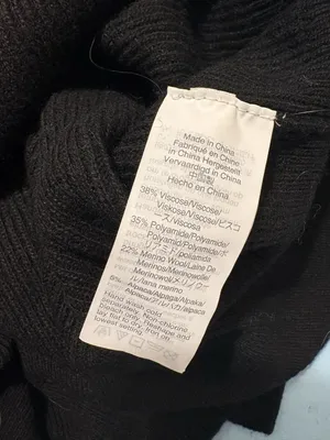 Madewell Black Merino Wool Alpaca Blend Sweater with Ruffle Collar thumbnail 5