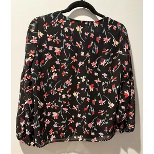 Madewell Shirred Sleeve in Drifting Flowers Blouse Size XS thumbnail 4