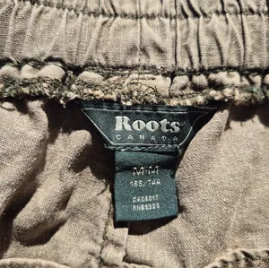 Roots Canada Hemp Jogger summer pull lounge on jogger zipper bottom Pants Medium thumbnail 8