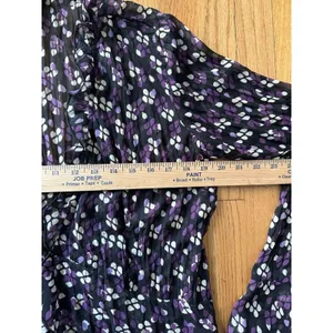 The Limited Vtg 90s Y2K Top M Whimsigoth‎ Flare Sleeve Fairy Grunge Babydoll Purple Black thumbnail 8