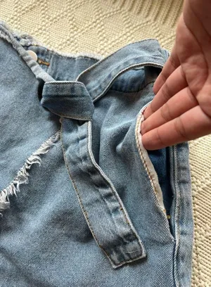 Cloud Ten jean skirt style shorts with strap closure and zipper size m women’s thumbnail 3