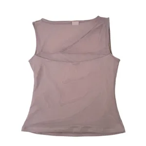 Abercrombie & Fitch Sheer Mesh Draped Tank Top Size S Beige Ruched Going Out thumbnail 3