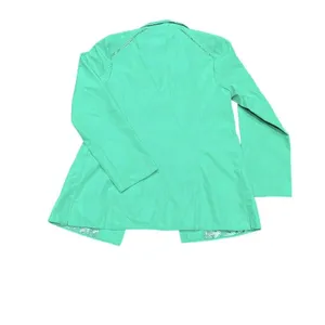 Dennis Basso Women's Sz XXS Water Resistant Button‎ Front Jacket Green Paisley thumbnail 2