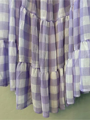 Princess Polly danny mini dress in lilac white gingham size 4 thumbnail 15
