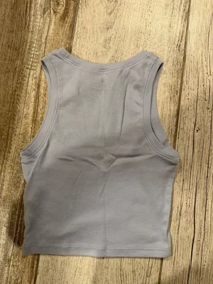 Hollister Light Blue Ribbed Tank Top thumbnail 4