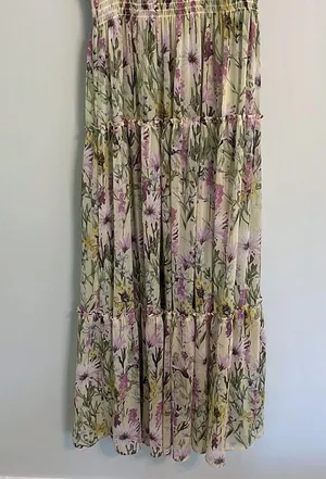 Taylor Floral Halter Neck Chiffon Dress- Size 6 thumbnail 7