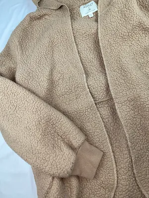 Fuzzy cardigan Tan thumbnail 4