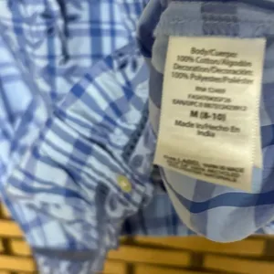 Free Assembly Blue Plaid Top Size‎ Medium thumbnail 6