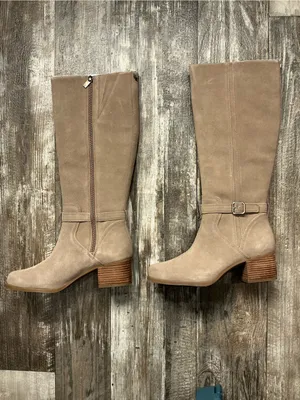Koolaburra Knee High Suede Boots in Taupe Size 9 thumbnail 7