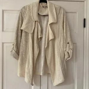 Anthropologie‎ Cream Dolan Left Coast Gwyneth Jacket Size Large Boucle Tweed thumbnail 7