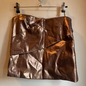Zara Bronze Sleeveless Corset Tube Top thumbnail 2