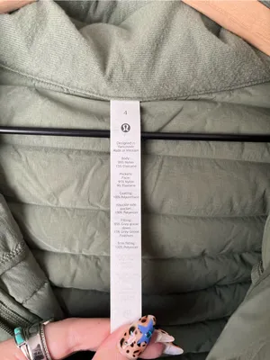 Lululemon Pack it Down Goose Down Puffer Packable Lightweight Jacket Twill Green thumbnail 7