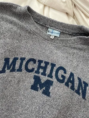 Woolly Threads University Of Michigan Terry Crewneck Sweatshirt thumbnail 3