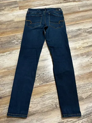 American Eagle Classic Dark Blue Skinny Jeans thumbnail 3