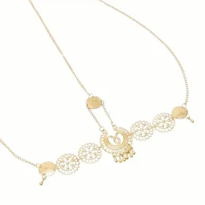 Vintage Style Gold Plated Metal Hollow Head Chain Pendant Head Chain Tassel Flow thumbnail 6
