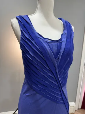 Blue Miss Me Couture Shirred Front Dress Size M NWOT thumbnail 3