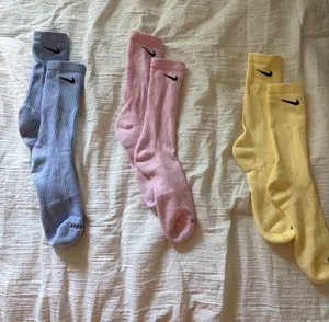 Nike Pastel Crew Socks in Blue, Pink & Yellow thumbnail 1