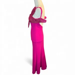 Morgan and Co One-Shoulder Sequin maxi Dress room formal homecoming Barbie thumbnail 4