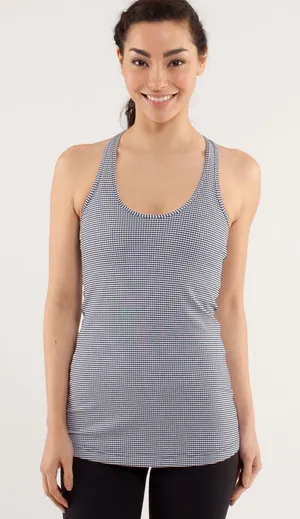 Lululemon Cool Racerback Gingham Inkwell yoga Pilates gym activewear training thumbnail 1