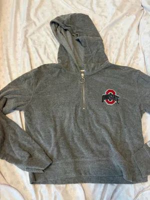 tailgate Ohio state grey cropped hoodie thumbnail 10