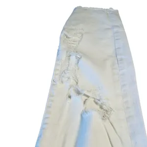 Mother High Waisted Looker Ankle Fray White Distressed Skinny‎ Jeans 29 READ thumbnail 13