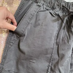 Abercrombie & Fitch Gray Charcoal Baggy Cargo Pull‎ On Pants Small Long Length thumbnail 7