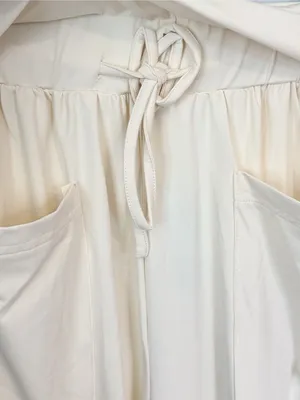 NWT Cupshe Light Yellow Wide Leg Jersey Pants - Size: Small thumbnail 5