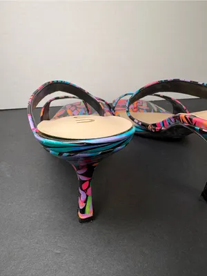 floral sandals mid-heel sandals size 10 thumbnail 7