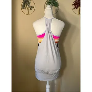 Lululemon No Limits Gray Pink Cool Breeze Groovy Stripe Multi Size 4 thumbnail 3