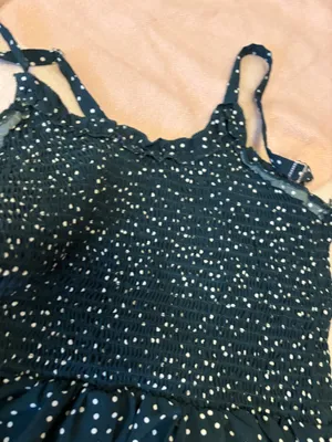 Green/white polka dot summer dress Green Size M thumbnail 5