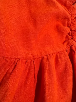 Orange Peplum Blouse thumbnail 4