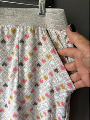 Cuddl Duds XL Lounge Pants with Heart Pattern thumbnail 4