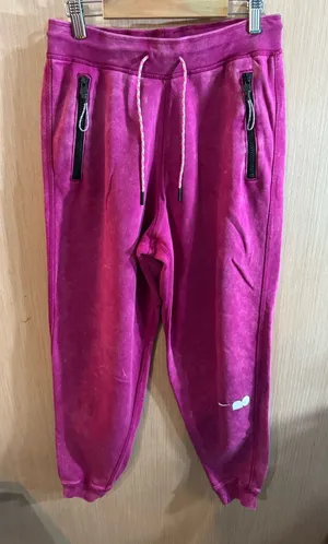Women’s Nike Loose Fit Magenta Sweat Joggers with White Logo Size XS thumbnail 1