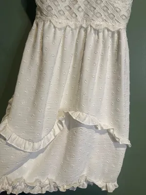 New Rue21 White Lace Mini Dress Womens S Coquette Cottagecore Ruffle Slip Dress thumbnail 2