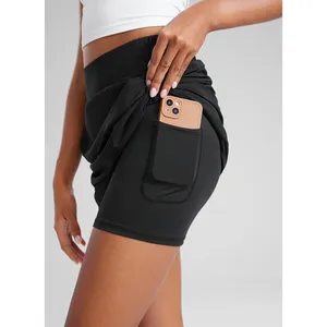 CRZ YOGA Black‎ Feathery-Fit Soft A Line Pocket Skirt 18'' Medium thumbnail 3