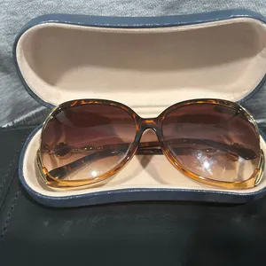 Tortoiseshell Sunglasses with Case Brown thumbnail 3