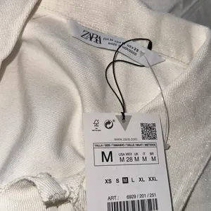 NWT ZARA DENIM TRF SHIMMERY PLAYSUIT Oyster White Medium Bloggers Fave thumbnail 7